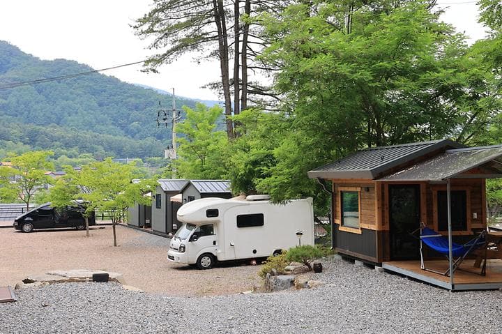 유명산 계곡 캠핑장